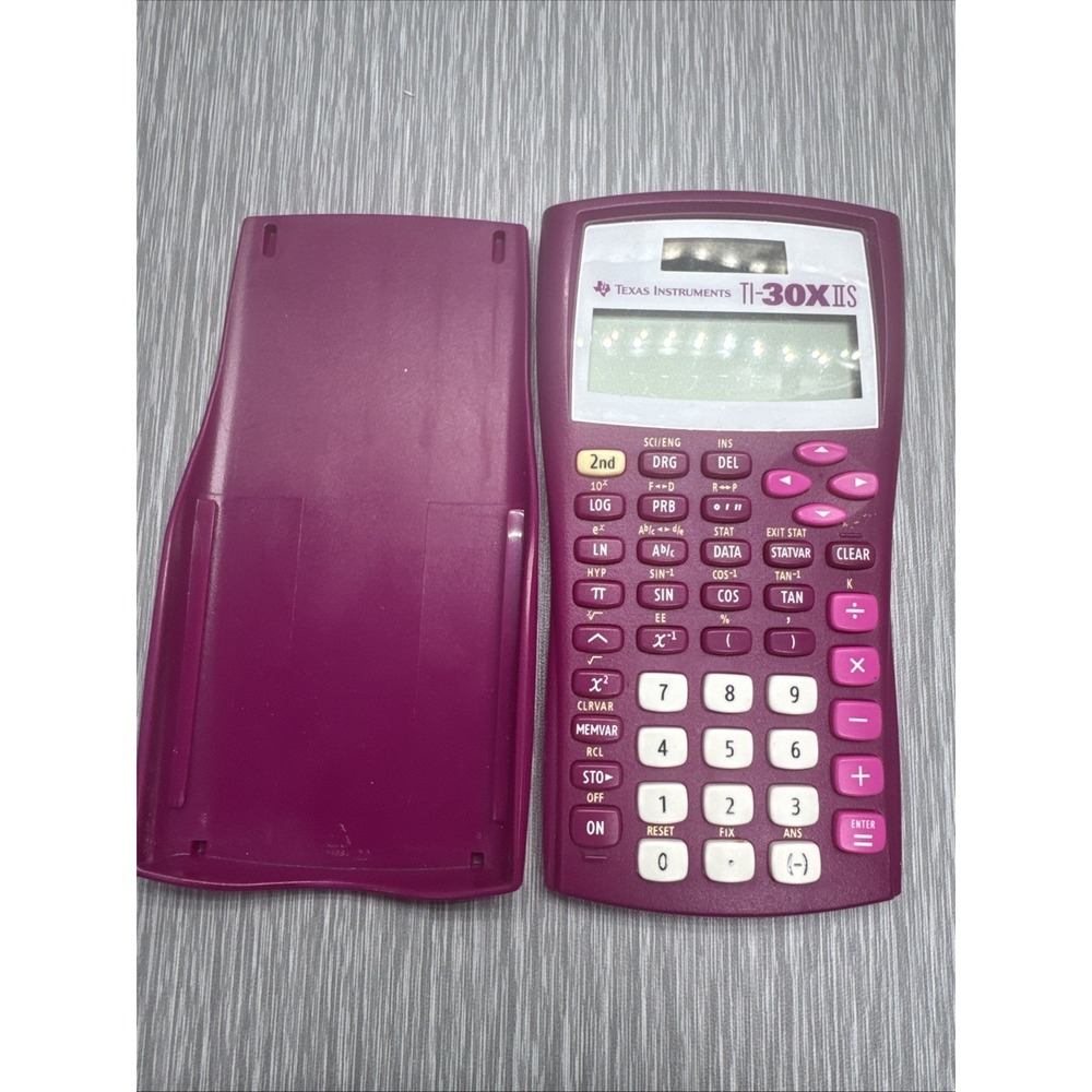 Texas‎ Instruments TI-30XIIS Scientific Calculator Pink Purple Battery Operated